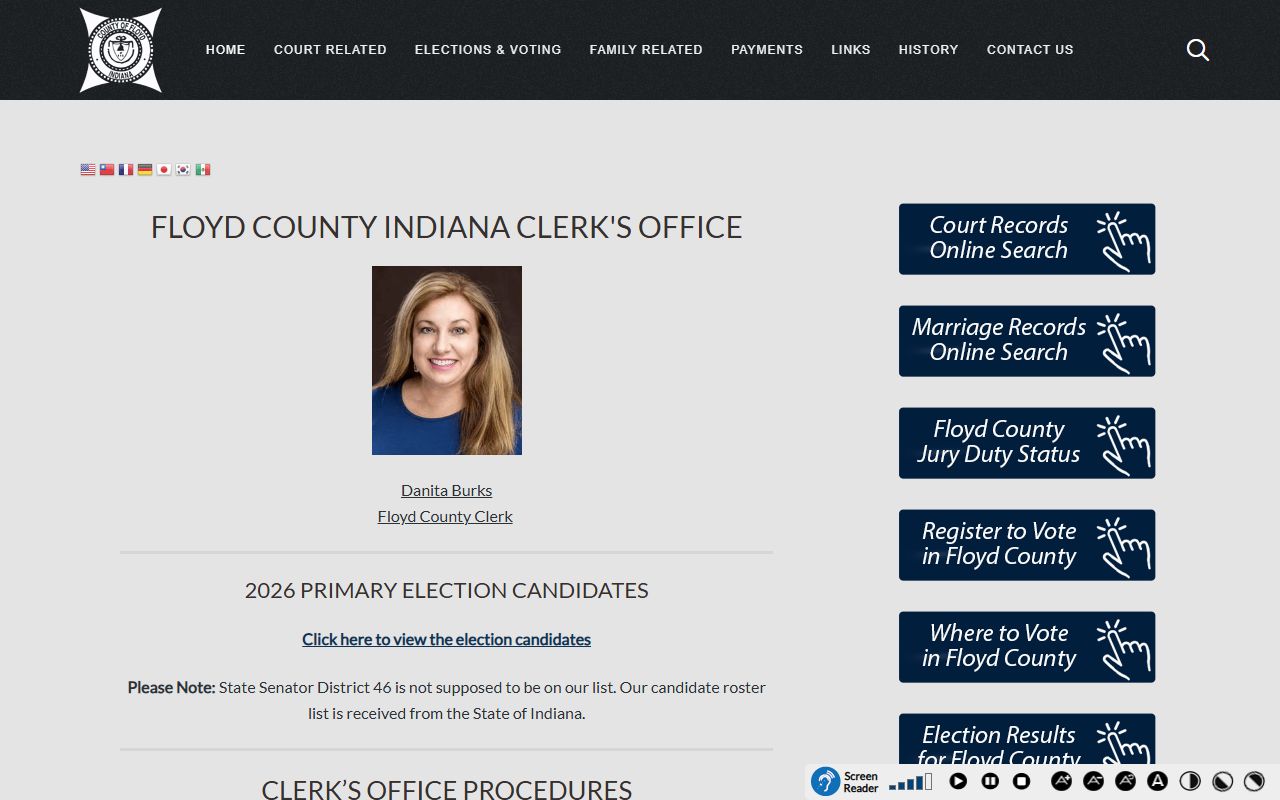 New Albany felony records police department and Floyd County Clerk records