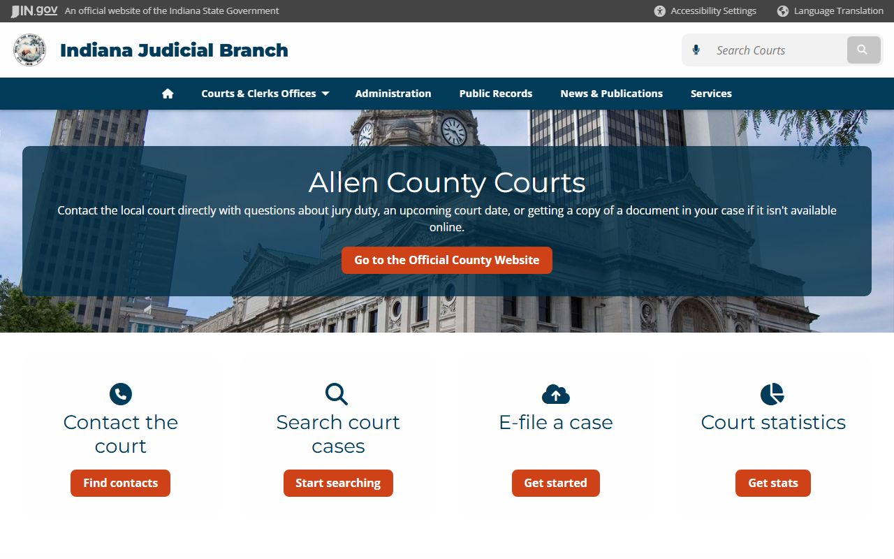 Allen County Indiana felony records Sheriff and Clerk resources in Fort Wayne