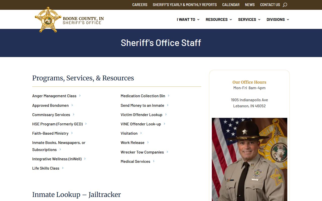 Boone County Indiana felony records Sheriff Office NextRequest portal
