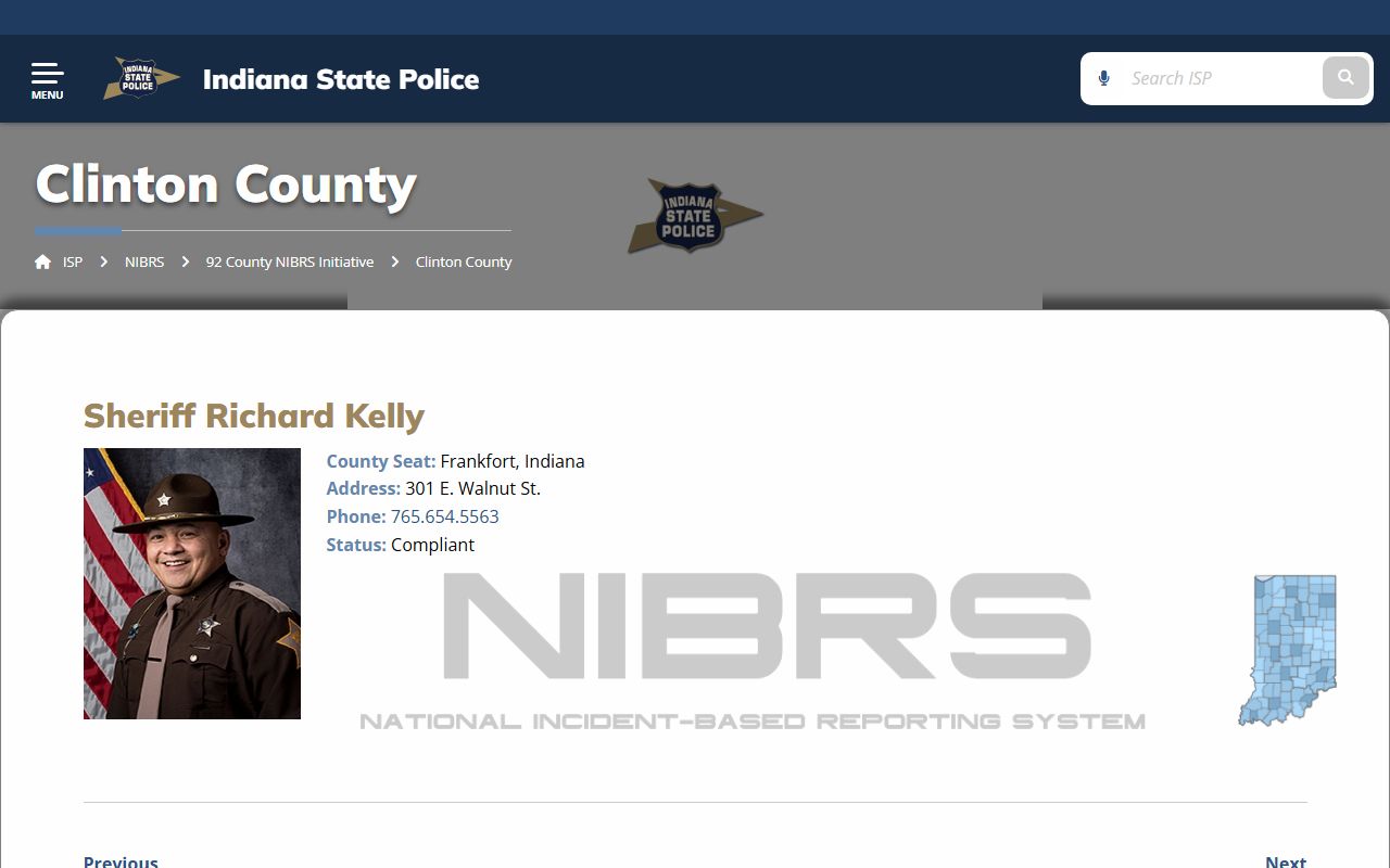 Clinton County Indiana felony records Sheriff Office inmate search portal