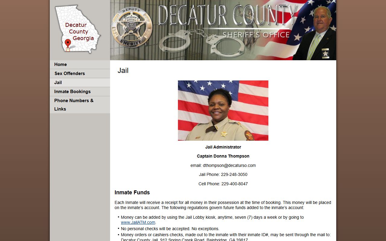 Decatur County Indiana felony records Sheriff Office in Greensburg